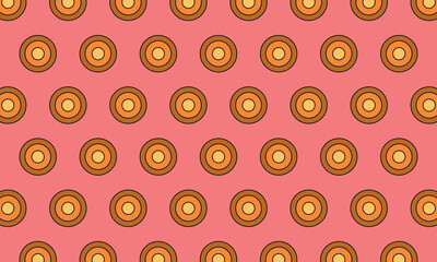 Canvas Print - Pattern circle tiles vector texture wall on red background. Vector illustration