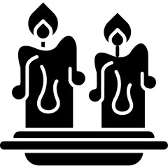 Wall Mural - Candles Icon