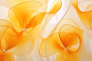 Wall Mural - a white background on an orange, in the style of blurred, surreal organic, lensbaby optics, abstract