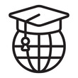 global education line icon