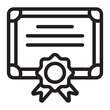 © ajat - certificate line icon