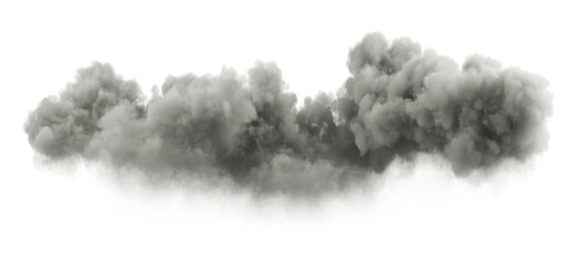 Aufkleber - Gloomy rainstorm cloudscape horizontal shapes cut-out backgrounds 3d rendering png