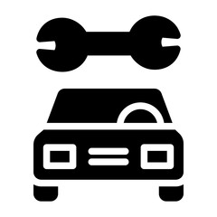 Wall Mural - Solid Car Service icon