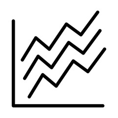 Wall Mural - Solid Line Scatter analytics icon