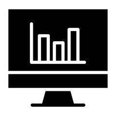 Wall Mural - Solid Monitor Analytics icon