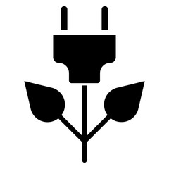 Wall Mural - Solid  Green Plug icon