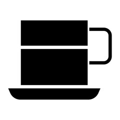 Wall Mural - Solid Coffee cup icon