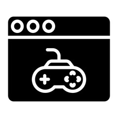 Canvas Print - Solid Web Game icon