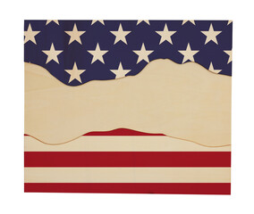 Wall Mural - Beige sign with USA stars and stripes