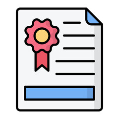 Poster - Contract Colored Line Icon