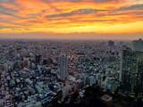 Fototapeta Miasta - 東京の夕焼け景色
