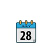 July date icon vector logo design template