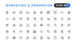 © artnazu - Marketing and promotion linear icons collection.Set of thin line web icon set, simple outline icons collection, Pixel Perfect icons, Simple vector illustration.