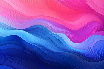 Wall Mural - Horizontal Artistic Colorful Abstract Wave Background With Royal Blue, Moderate Pink and Very Dark Magenta Colors. Can Be Used as Texture, Background or Wallpaper.