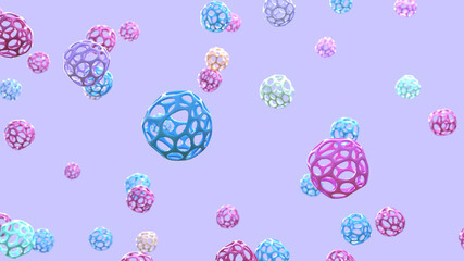Wall Mural - flying nano molecules
