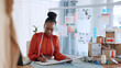 © Charlize Davids/peopleimages.com - Fashion, designer and black woman with checklist for delivery, logistics and ecommerce in workshop. Retail, boutique and person with boxes for creative startup, small business and supply chain