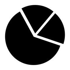 Wall Mural - Black percentage chart icon