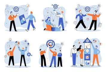 Successful project launch. Vector illustration. A development project idea, catalyst for revolutionary change Project launch management, backbone of seamless project execution