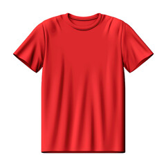 Wall Mural - Red blank T shirt template isolated on transparent