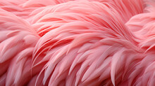 Close-up Of The Feathers Of A Pink Flamingo