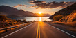 © Basit - beautiful sun-rising sky with highways road