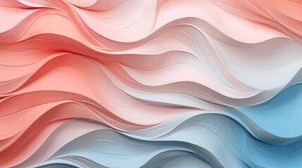 Wall Mural - Blue and pink wave background, generated by AI