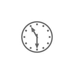 Sticker - Simple clock icon isolated on transparent background