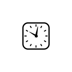 Wall Mural - Simple clock icon isolated on transparent background