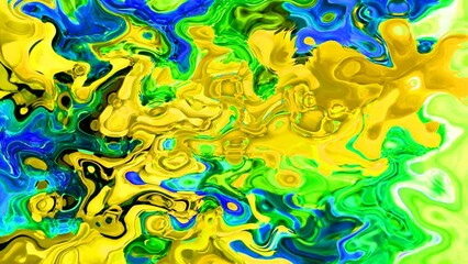Wall Mural - Abstract pattern shape moving shiny liquid . Seamless wavy dynamic smooth creative texture liquid