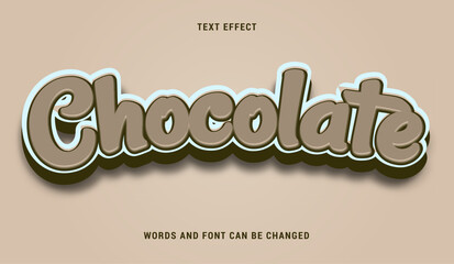 Wall Mural - chocolate text effect editable eps cc