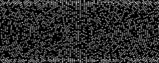 Rough, irregular texture composed of monochrome geometric elements. Overlay distressed grunge background. Abstract vector illustration. Isolated on white background. EPS10