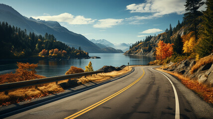 Wall Mural - winding road in the mountains