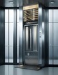 elevator with metallic color illustration