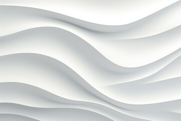 White waves 3D abstract background. 