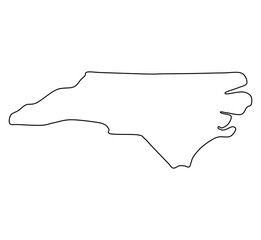 Sticker - north carolina map, north carolina vector, north carolina outline, north carolina