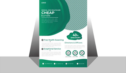 Wall Mural - Medical, flyer, template, design, vector, illustration, presentation