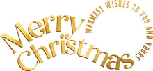 Transparent Background Gold Merry Christmas For Web Banners And Cards