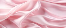 Luxury Elegant Fabrics For Children Or Adults In Soft Pastel Pink With Copyspace For Text