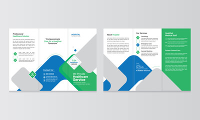 Wall Mural - Medical Brochure design templates modern with colorful A4 size Tri-fold Brochure.	