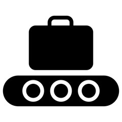 Canvas Print - Solid Conveyor briefcase icon