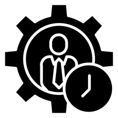 Sticker - Solid Male Time Manager icon