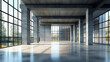 © Malambo/Peopleimages - AI - Industrial style empty warehouse, home or office interior with concrete floor