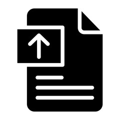 Canvas Print - Solid Upload Document icon