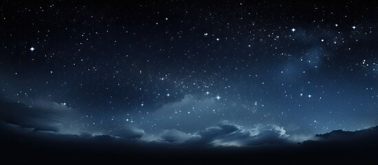 Wall Mural - Gorgeous starlit sky at night With copyspace for text