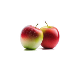 set of apples on white background PNG.