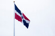 bandera de republica dominicana de color rojo, azul, blanco