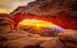 Mesa Arch Summer Sunsirse Canyonlands National Park Utah
