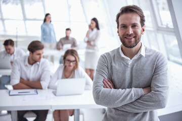 Canvas Print - Business people working