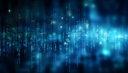 Background of Binary Code in Blue