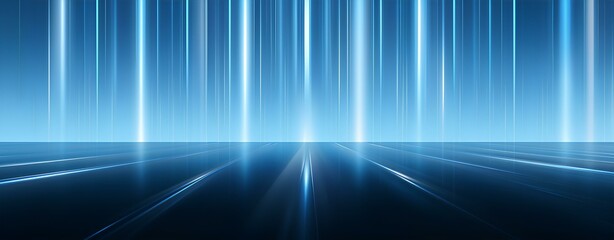 a silver light with lights running on blue background, in the style of linear. panoramic high speed technology concept, light abstract background. generative AI